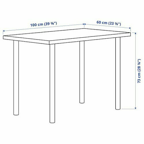 【セット商品】IKEA イケア テーブル ホワイト ブラック 100x60cm big09241825 LINNMON リンモン ADILS オディリス インテリア オフィス家具 オフィスデスク 机 おしゃれ シンプル 北欧 かわいい