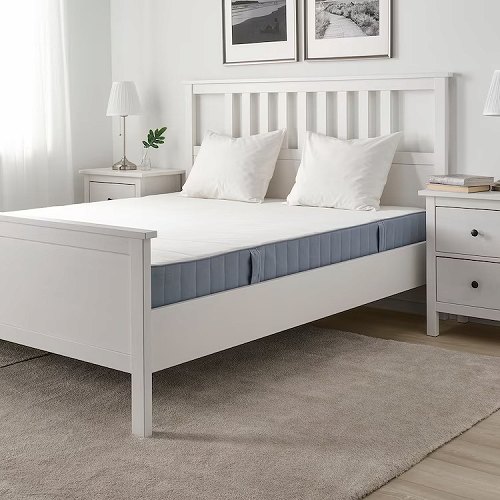 IKEA イケア ボンネルコイルマットレス シングル かため ライトブルー 90x200cm big20470245 VESTMARKA ヴェストマルカ 寝具 ベッドマット ベッドルーム おしゃれ シンプル 北欧 かわいい