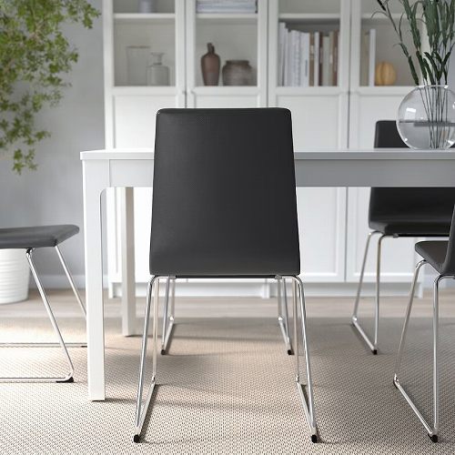 IKEA イケア チェア クロムメッキ グローセ ブラック big20534761 LILLANAS リルローネス インテリア 家具 椅子 イス ダイニングチェア おしゃれ シンプル 北欧 かわいい