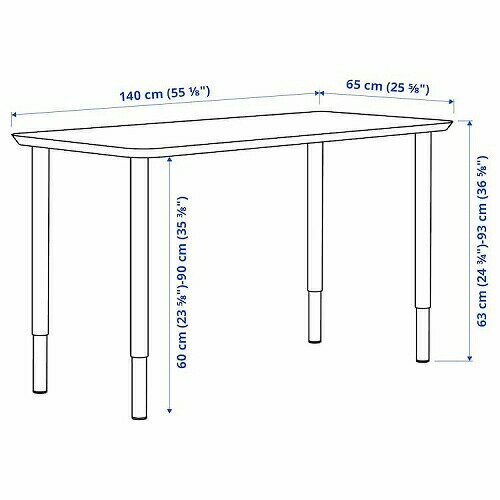 【セット商品】IKEA イケア デスク 竹 ブラック 140x65cm big29417705 ANFALLARE アンファラレ OLOV オーロヴ インテリア オフィス家具 オフィスデスク 机 おしゃれ シンプル 北欧 かわいい