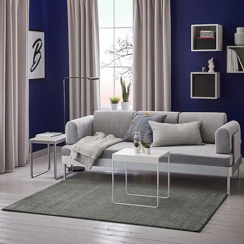 IKEA イケア ラグ パイル短 ライトグレー 133x195cm big30445934 LANGSTED ラングステド インテリア カーペット マット 絨毯 おしゃれ シンプル 北欧 かわいい