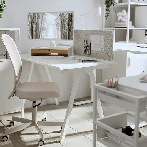 【セット商品】IKEA イケア デスク ホワイト 120x60cm big59429542 TROTTEN トロッテン インテリア オフィス家具 オフィスデスク 机 おしゃれ シンプル 北欧 かわいい
