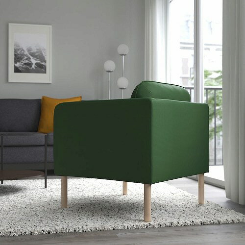 IKEA イケア パーソナルチェア ヴィースレ ダークグリーン big00520760 VISKABACKA ヴィスカバッカ インテリア 家具 椅子 イス チェア ラウンジチェア おしゃれ シンプル 北欧 かわいい