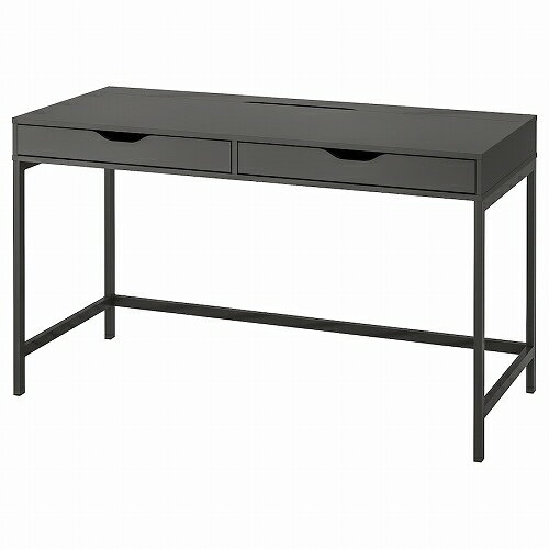 IKEA (イケア)のIKEA イケア デスク ダークグレー 132x58cm big60588889 ALEX アレクス インテリア 家具 収納 机 パソコンデスク おしゃれ シンプル 北欧 かわいい(机・デスク)