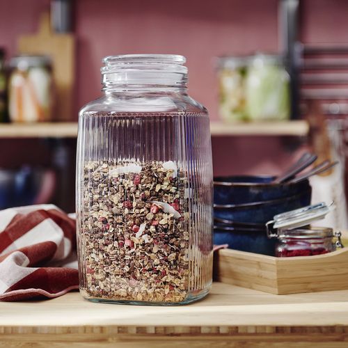 IKEA イケア ふた付き容器 クリアガラス 3 l m20598668 KOSSEBARショッセベール キッチン用品 食器 調理器具 保存容器 調味料入れ その他 おしゃれ シンプル 北欧 かわいい