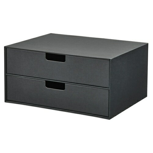 樂天商城 - IKEA イケア ミニチェスト（引き出し×2） チャコール 32x25 cm m70596916 FJADERHARVフィェデルハルヴ 日用品雑貨 文房具 手芸 生活雑貨 収納用品 その他 おしゃれ シンプル 北欧 かわいい
