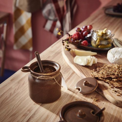 IKEA イケア スプーン付き容器 ブラウン 0.3 l m80599269 KOSSEBARショッセベール キッチン用品 食器 調理器具 保存容器 調味料入れ その他 おしゃれ シンプル 北欧 かわいい