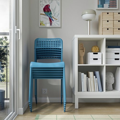 IKEA イケア テーブル＆チェア2脚 ブラック ブラック/ブルー 67x67cm s49608884 SANDSBERG サンドスベリ