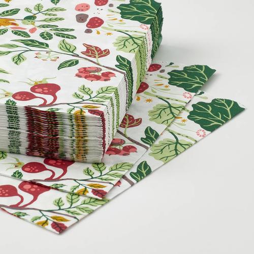 IKEA イケア 紙ナプキン 模様入り マルチカラー 33x33 cm 30 ピース m30607709 HAVSBRAXEN ハーヴスブラクセン