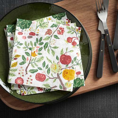 IKEA イケア 紙ナプキン 模様入り マルチカラー 33x33 cm 30 ピース m30607709 HAVSBRAXEN ハーヴスブラクセン