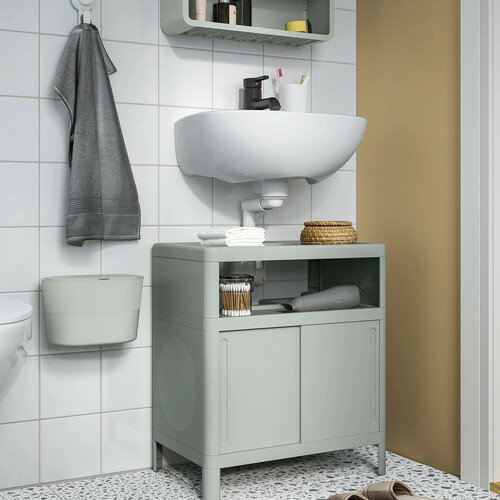 IKEA イケア ゴミ箱 ふた付き 粘着式/グリーン 4 l fp10594623 KINNASJO シンナショー