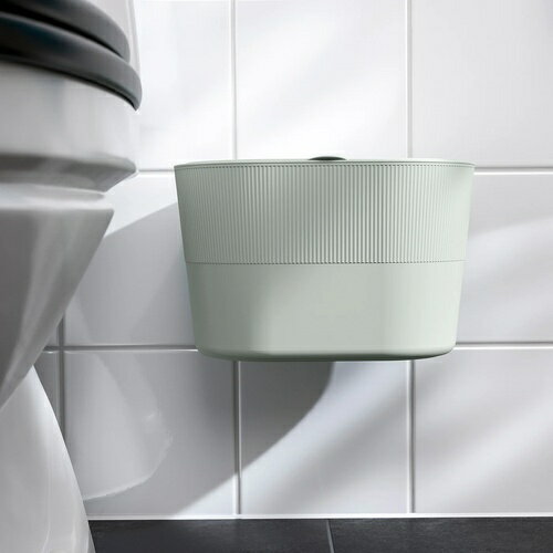 IKEA イケア ゴミ箱 ふた付き 粘着式/グリーン 4 l fp10594623 KINNASJO シンナショー