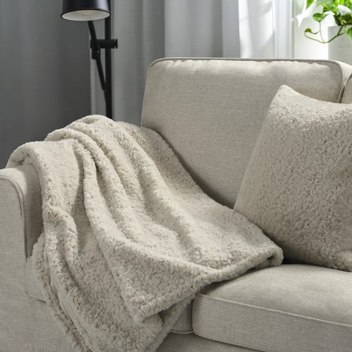 IKEA イケア ブランケット ベージュ 130x170 cm m70617594 NATNAVA ネートネーヴァ