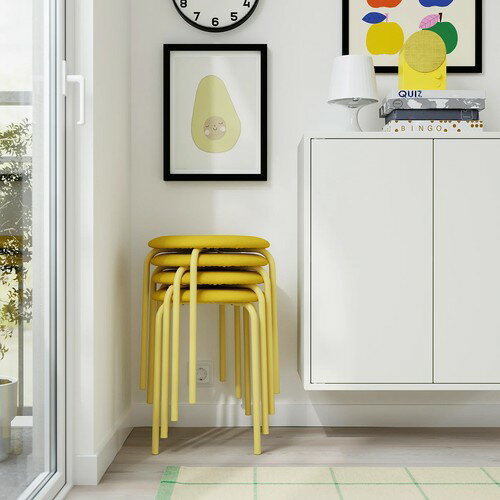 IKEA イケア スツール ライトイエロー/レマルン イエロー m00612991 GULTARP グルタルプ