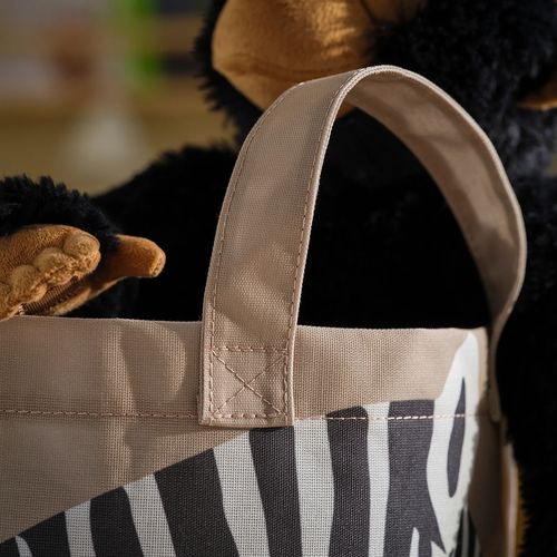 IKEA イケア 収納バッグ ライトブラウン/シマウマ模様 m50603215 SANDLOPARE サンドローパレ