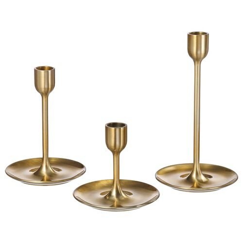 IKEA イケア キャンドルホルダー3個セット 黄銅色 m80608971 FULLTALIG フルターリグ