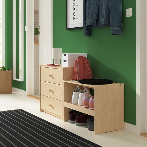 IKEA イケア ベンチ 靴収納付き パイン材 60x35x45 cm 60x35 cm m80611129 RAGGBERG ラッグベリ