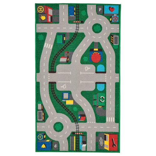 IKEA (イケア)のIKEA イケア ラグ グリーン 75x133 cm 75x133 cm m80615090 LILLABO リラブー(子供用インテリア)