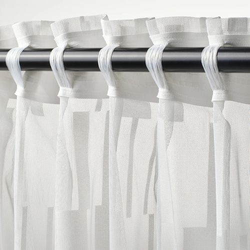 IKEA イケア レースカーテン1組 ホワイト/ヘディングテープ付き 145x178 cm 145x178 cm m80630019 BERGNEJLIKA ベリネイリカ