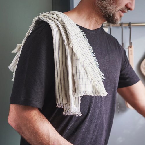 IKEA イケア キッチンクロス ホワイト/ブルー 模様入り 45x60 cm 45x60 cm m90618007 VALVARDAD ヴェルヴォルダード