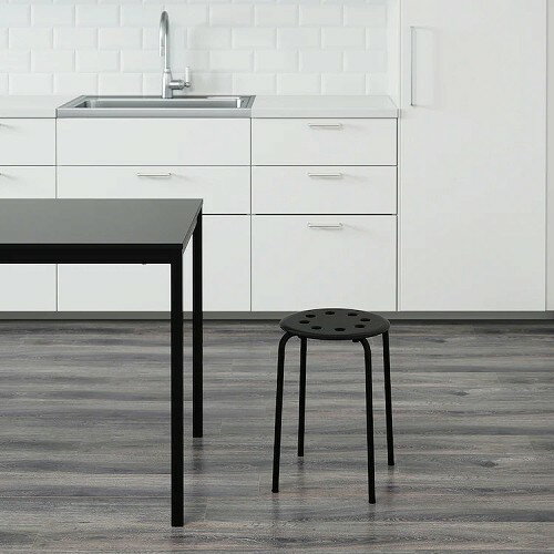 【あす楽】IKEA イケア スツール ブラック 黒 45cm c00162380 MARIUS マリウス イス チェア おしゃれ シンプル 北欧 かわいい 家具