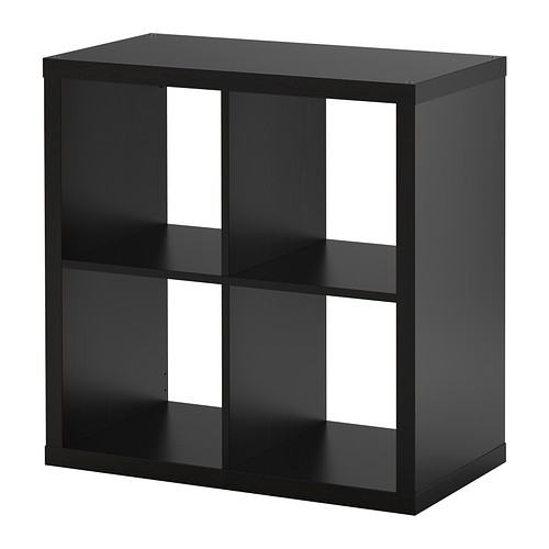 IKEA (イケア)の【あす楽】IKEA イケア シェルフユニット ブラックブラウン 黒 茶 77x77cm b50351892 KALLAX カラックス インテリア 収納家具 本棚 オープンラック おしゃれ シンプル 北欧 かわいい(リビング収納)