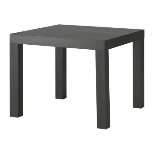 IKEA (イケア)のIKEA イケア サイドテーブル ブラックブラウン 黒 茶 55x55cm a80352927 LACK ラック 寝具 収納 ナイトテーブル おしゃれ シンプル 北欧 かわいい 家具(テーブル)