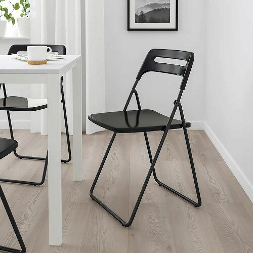 【あす楽】IKEA イケア 折りたたみチェア ブラック 黒 c30162208 NISSE ニッセ イス ダイニングチェア おしゃれ シンプル 北欧 かわいい 家具