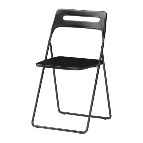 IKEA (イケア)のIKEA イケア 折りたたみチェア ブラック 黒 c30162208 NISSE ニッセ イス ダイニングチェア おしゃれ シンプル 北欧 かわいい 家具(チェア・椅子)