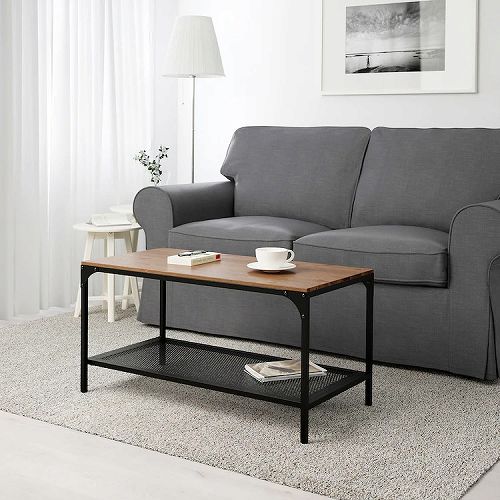 【あす楽】IKEA イケア コーヒーテーブル 90x46cm ブラック 黒 b30340381 FJALLBO フィエルボ 収納 センターテーブル ローテーブル おしゃれ シンプル 北欧 かわいい 家具