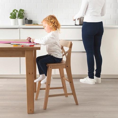 【あす楽】IKEA イケア 子供用チェア アンティークステイン z40353839 INGOLF インゴルフ イス ダイニングチェア おしゃれ シンプル 北欧 かわいい ベビー 家具