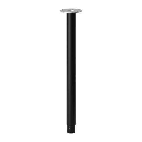 IKEA (イケア)のIKEA イケア OLOV オーロヴ 脚 1本 伸縮式 ブラック 黒 b90264303 テーブル用部品 脚 おしゃれ シンプル 北欧 かわいい 家具 部品(テーブル)
