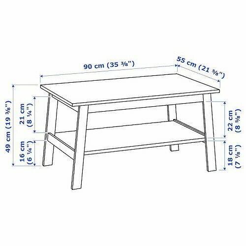 【あす楽】IKEA イケア コーヒーテーブル 90x55cm ブラウン z00399028 LUNNARP ルンナルプ 収納 センターテーブル ローテーブル おしゃれ シンプル 北欧 かわいい 家具