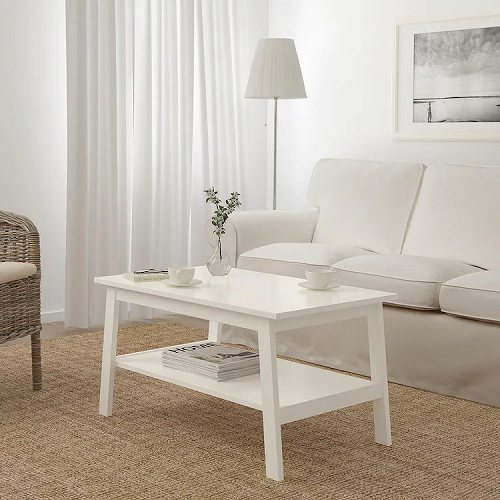 【あす楽】IKEA イケア コーヒーテーブル 90x55cm ホワイト 白 z30399017 LUNNARP ルンナルプ 収納 センターテーブル ローテーブル おしゃれ シンプル 北欧 かわいい 家具