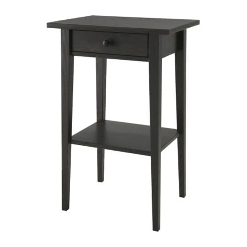 IKEA (イケア)の【あす楽】IKEA イケア ベッドサイドテーブル ブラックブラウン 黒 茶 46x35cm z50354089 HEMNES ヘムネス 寝具 収納 ナイトテーブル おしゃれ シンプル 北欧 かわいい 家具(テーブル)