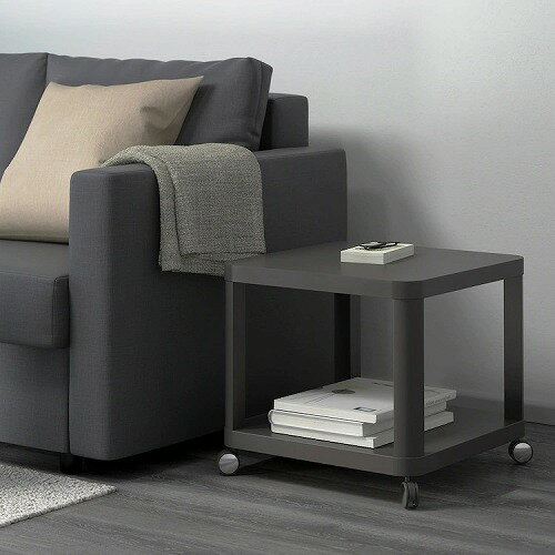 【あす楽】IKEA イケア サイドテーブル キャスター付き グレー 50x50cm z70349445 TINGBY ティングビー 寝具 収納 ナイトテーブル おしゃれ シンプル 北欧 かわいい 家具