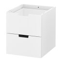 IKEA イケア モジュール式チェスト 引き出し×2 ホワイト 白 z80355657 NORDLI ノールドリ インテリア 収納家具 タンス おしゃれ シンプル 北欧 かわいい