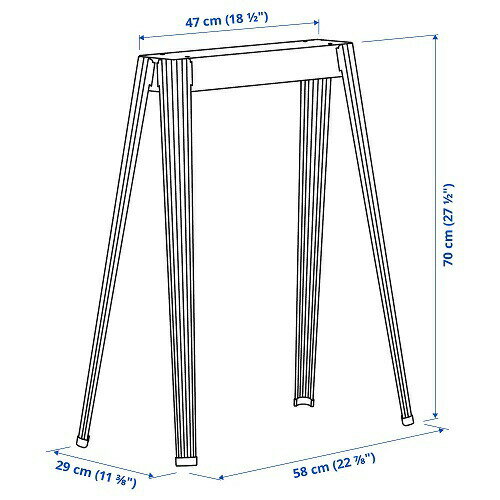 【あす楽】IKEA イケア 架台 ダークグレー メタル m90471246 NARSPEL ネールスペル テーブル用部品 脚 おしゃれ シンプル 北欧 かわいい 家具 部品