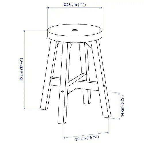 【あす楽】IKEA イケア スツール アカシア材 45cm n00305478 SKOGSTA スコグスタ イス チェア おしゃれ シンプル 北欧 かわいい 家具