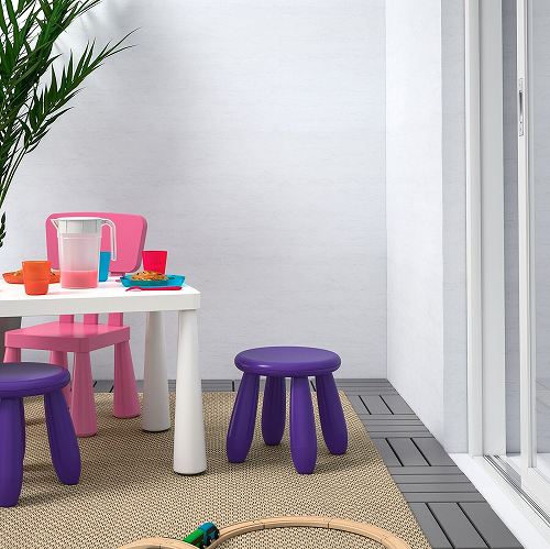 【あす楽】IKEA イケア 子ども用スツール 室内 屋外用 ダークライラック n50382327 MAMMUT マンムット 家具 子供部屋用インテリア イス 椅子 おしゃれ シンプル 北欧 かわいい ベビー アウトドア