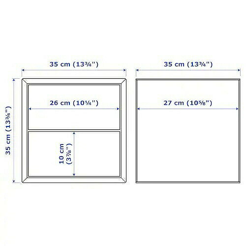 【あす楽】IKEA イケア キャビネット 引き出し×2 ダークグレー 35x35x35cm n70428918 EKET エーケト インテリア 収納家具 おしゃれ シンプル 北欧 かわいい