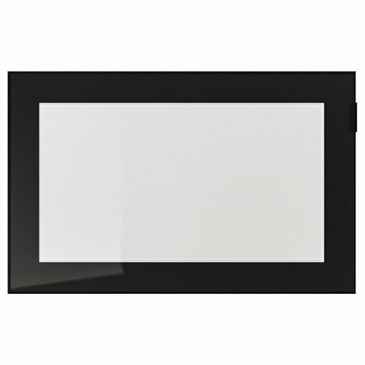 【あす楽】IKEA イケア ガラス扉 ブラック 黒 クリアガラス 60x38cm n80291651 GLASSVIK グラスヴィーク 収納家具 キャビネット コンソール おしゃれ シンプル 北欧 かわいい 部品