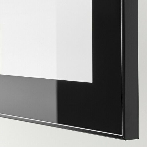 【あす楽】IKEA イケア ガラス扉 ブラック 黒 クリアガラス 60x38cm n80291651 GLASSVIK グラスヴィーク 収納家具 キャビネット コンソール おしゃれ シンプル 北欧 かわいい 部品