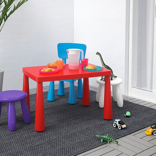 【あす楽】IKEA イケア 子ども用テーブル 室内 屋外用 レッド 赤 77x55cm n80365166 MAMMUT マンムット 家具 子供部屋用インテリア テーブル おしゃれ シンプル 北欧 かわいい ベビー アウトドア