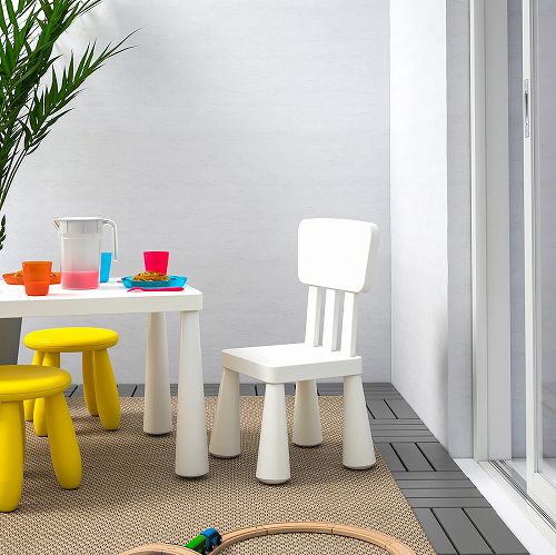 【あす楽】IKEA イケア 子ども用チェア 室内 屋外用 ホワイト 白 n90365364 MAMMUT マンムット 家具 子供部屋用インテリア イス 椅子 おしゃれ シンプル 北欧 かわいい ベビー アウトドア