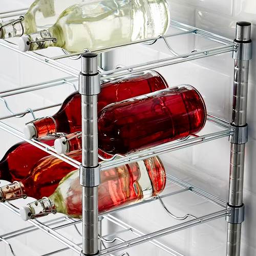 IKEA イケア ボトルシェルフ 亜鉛メッキ 46x36x94cm m20167211 OMAR オマル キッチン用品 ワイン バー 酒用品 ワインラック おしゃれ シンプル 北欧 かわいい