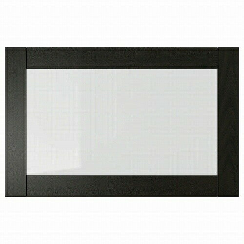 IKEA (イケア)のIKEA イケア ガラス扉 ブラックブラウン クリアガラス 60x38cm m20296312 SINDVIK シンドヴィーク 収納家具用部品 おしゃれ シンプル 北欧 かわいい 部品(リビング収納)