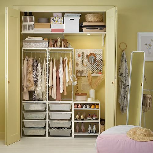 IKEA イケア 調節可能ハンガーレール ホワイト 白 46-82cm m20431287 JONAXEL ヨナクセル インテリア 収納家具 収納家具用部品 おしゃれ シンプル 北欧 かわいい 部品