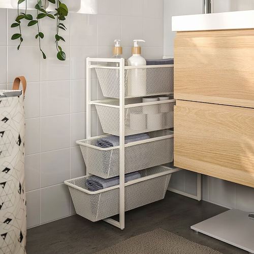 IKEA イケア フレーム ホワイト 25x51x70cm m70431303 JONAXEL ヨナクセル インテリア 収納家具 キッチン収納 キッチンワゴン おしゃれ シンプル 北欧 かわいい 部品