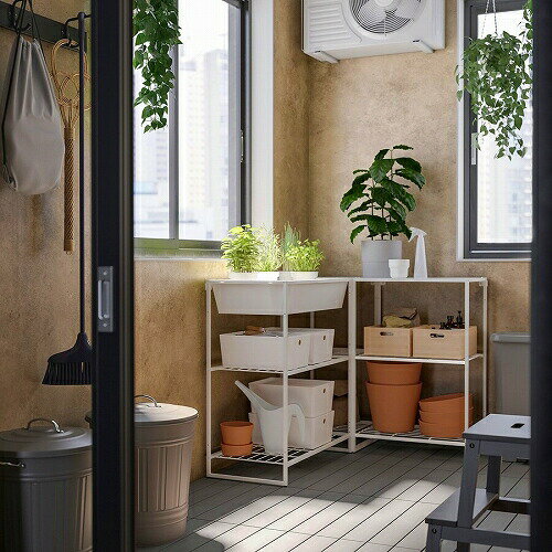 IKEA イケア 小物入れ ホワイト 室内 屋外用 80x40x15cm m60512210 JOSTEIN ヨースタイン インテリア 収納家具用部品 パーツ おしゃれ シンプル 北欧 かわいい 部品